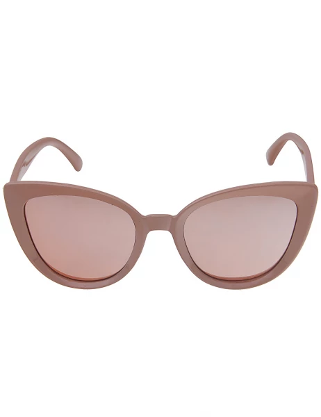 Leslii Sonnenbrille Cateye Damen Sunglasses Designerbrille in Altrosa