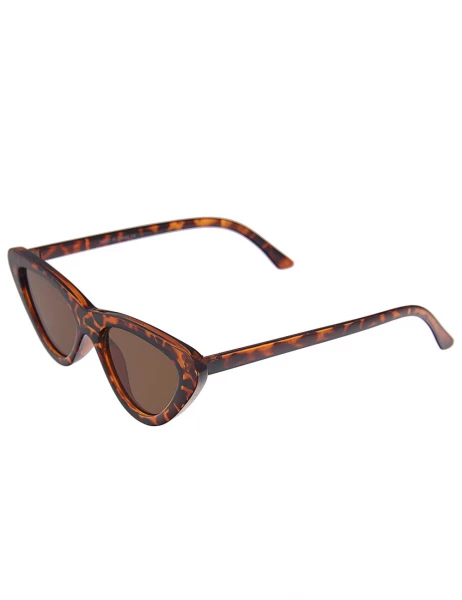 Leslii Sonnenbrille Butterfly Horn-Look Retro Damen Sunglasses Designerbrille in Braun Verkauf
