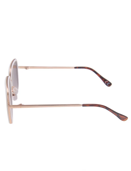 Leslii Sonnenbrille Square Look Eckig Damen Sunglasses Designerbrille in Weiß Gold Angebote