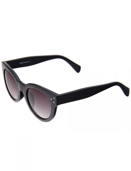 Leslii Sonnenbrille Damen Modern Classic-Look schwarze Designerbrille Sunglasses Schwarz Hotsell