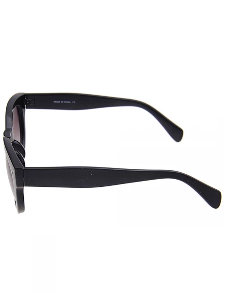 Leslii Sonnenbrille Damen Modern Classic-Look schwarze Designerbrille Sunglasses Schwarz Hotsell
