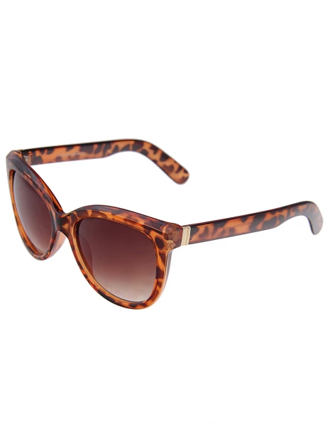 Leslii Sonnenbrille Classic Fashion Horn-Look in Braun im Angebot