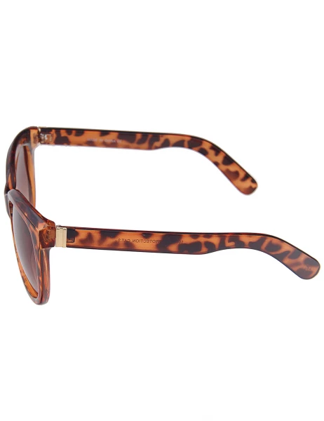 Leslii Sonnenbrille Classic Fashion Horn-Look in Braun im Angebot