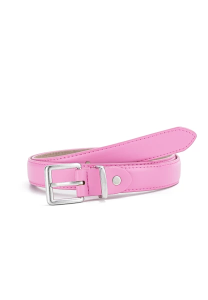 Leslii schmaler Gürtel Leder/PU | Pink