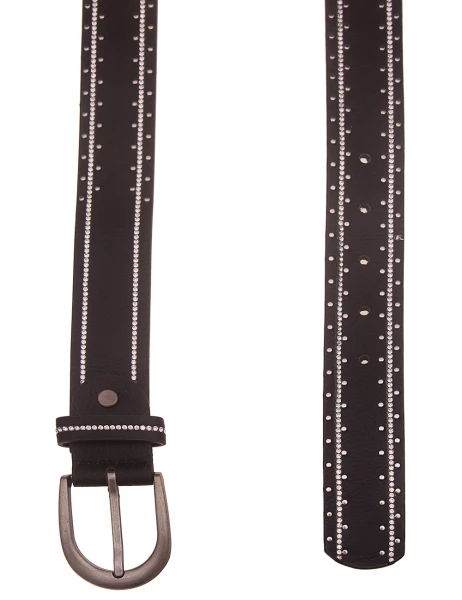 Leslii Damen-Gürtel Strass-Gürtel schwarzer Gürtel Glitzer-Gürtel Breite 3,5cm schwarz Neueste Mode