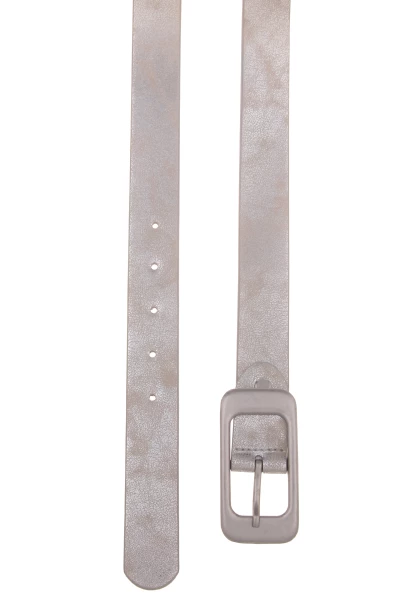 Leslii Damen-Gürtel Basic Statement-Schließe silberfarbener Gürtel Uni Breite 3cm Silber Metallic Zeitlich begrenztes Angebot