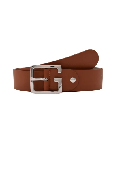 Leslii Premium Gürtel echter Leder-Gürtel brauner Gürtel Breite 4cm Kalbs-Nappaleder Narbung Cognac Kauf eins, bekomm eins gratis