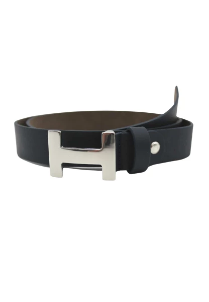 Leslii Premium Gürtel echter Leder-Gürtel blauer Gürtel Breite 3cm Kalbs-Nappaleder Narbung Navy Wochenangebot