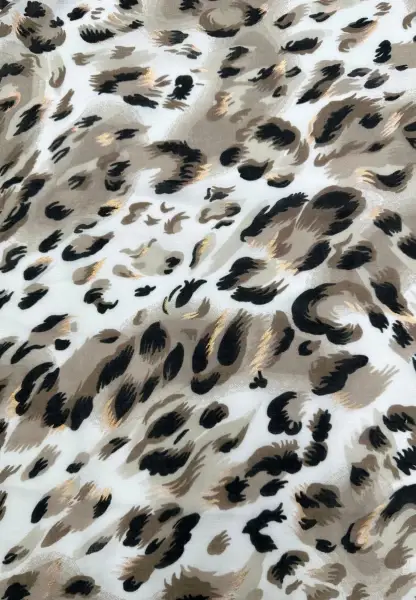 Leslii Schal Leo Muster in Beige Schwarz Angebote