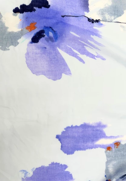 Leslii Schal Blumen Muster in Blau Schwarz Hotsell