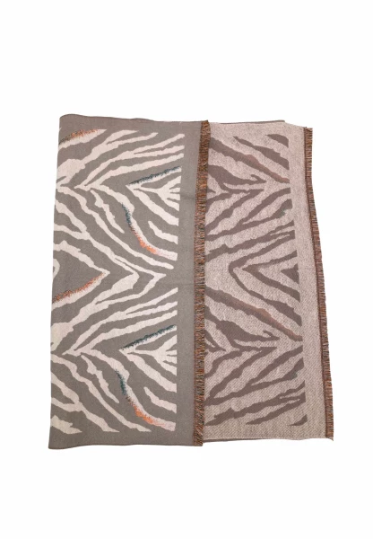 Leslii Schal mit Zebra-Muster Beige Fabrik Onlineshop