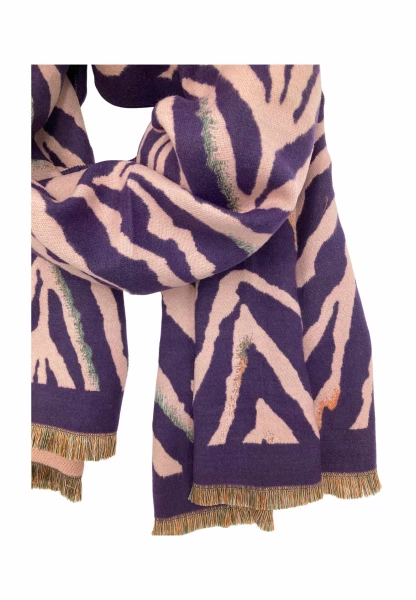 Leslii Schal mit Zebra-Muster Lila Fabrikpreis
