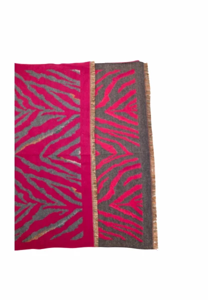 Leslii Schal mit Zebra-Muster Pink Sonderangebot