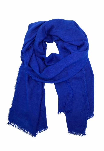 Leslii Schal Uni Viskose Bambus Natur-Schal nachhaltig Bamboo Indoor Schal Electric Blue