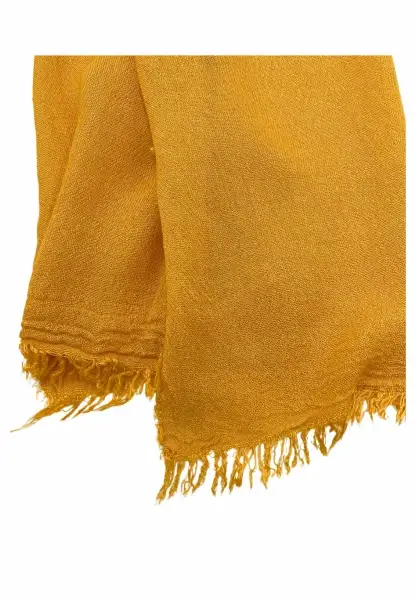 Leslii Schal Uni Viskose Bambus Natur-Schal senffarbener Schal nachhaltig Bamboo Indoor Schal Curry Zeitlich begrenztes Angebot
