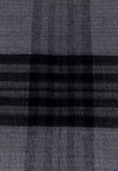 -50% SALE Leslii Schal Muster-Mix gemusterter Streifen-Muster Fransen-Schal kariert in Schwarz Bis zu 60% Rabatt