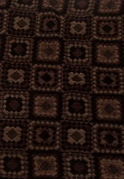 -50% SALE Leslii Schal Kachel-Muster brauner Muster-Schal Fransen-Schal gemustert in Camel Braun 50% Rabatt mit kostenlosem Versand