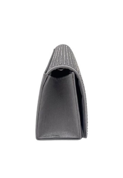 Leslii Clutch Handtasche Glitzer Steinchen in Grau Sonderangebot