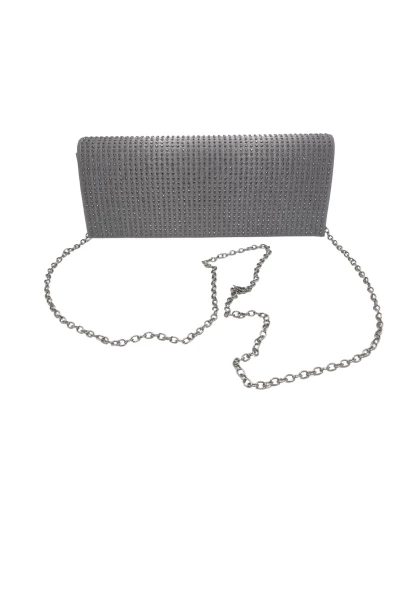 Leslii Clutch Handtasche Glitzer Steinchen in Grau Sonderangebot