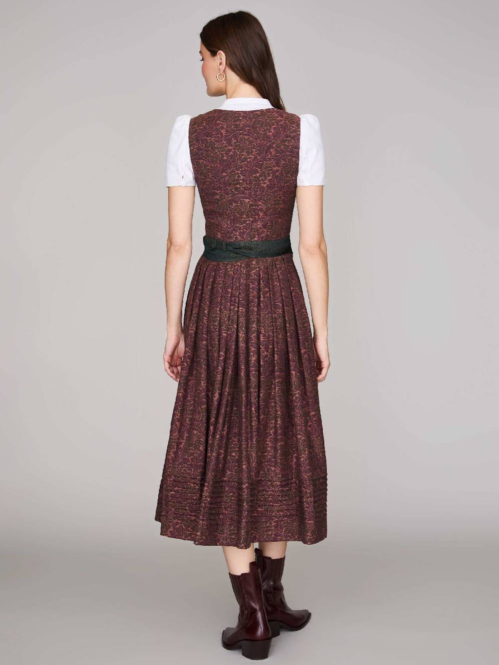 Limberry Dirndl in Korall mit floralem Muster - MONIKA KORALLE Exklusive Angebote