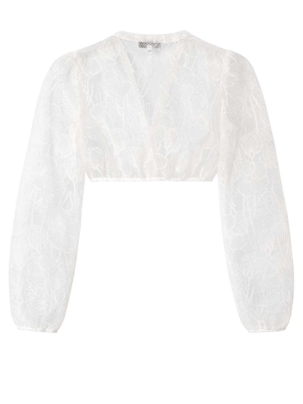 Limberry Weiße Spitzenbluse - LUNA BRIDAL FLOWER Blitzangebot