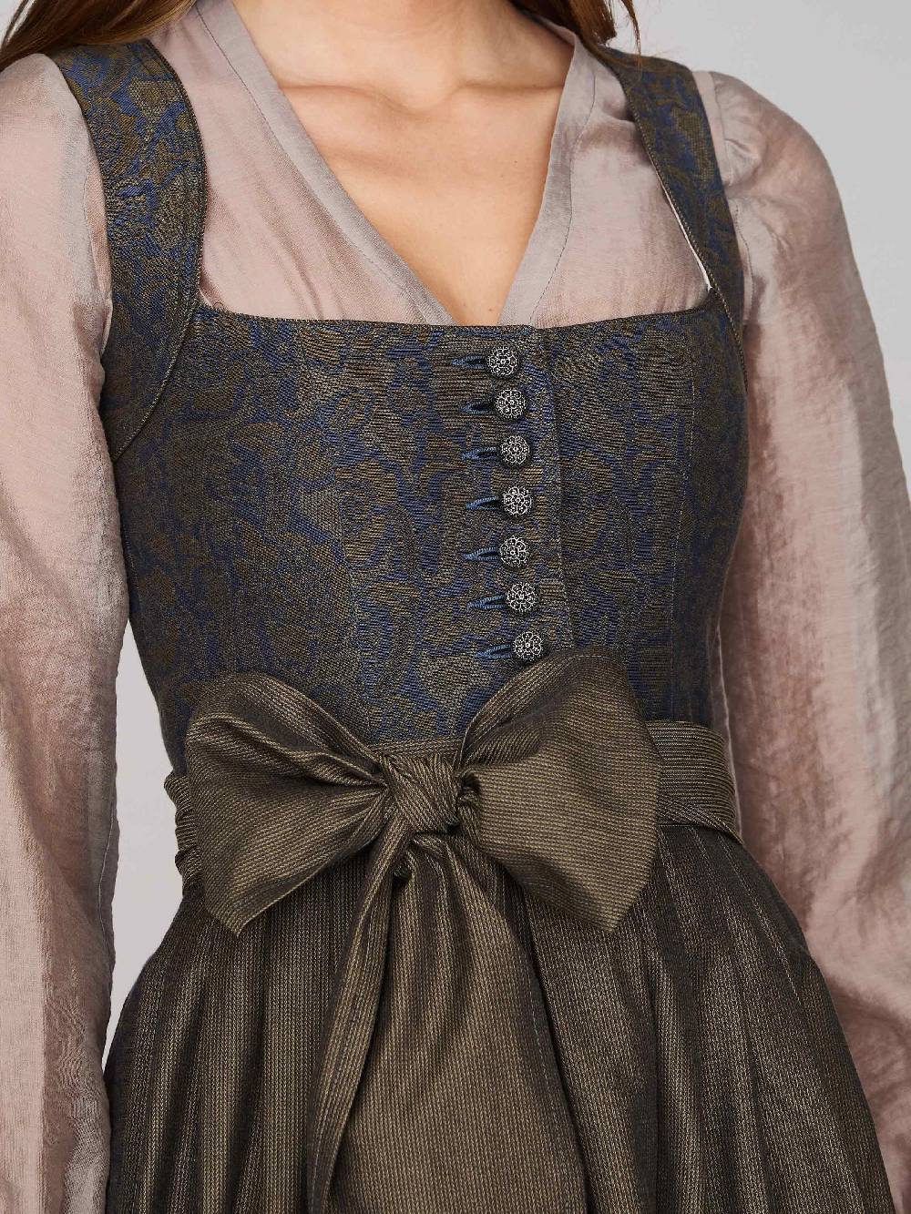 Limberry Braunes Dirndl mit floralem Muster - HEDI BRASS FOLKLORE Sonderangebote