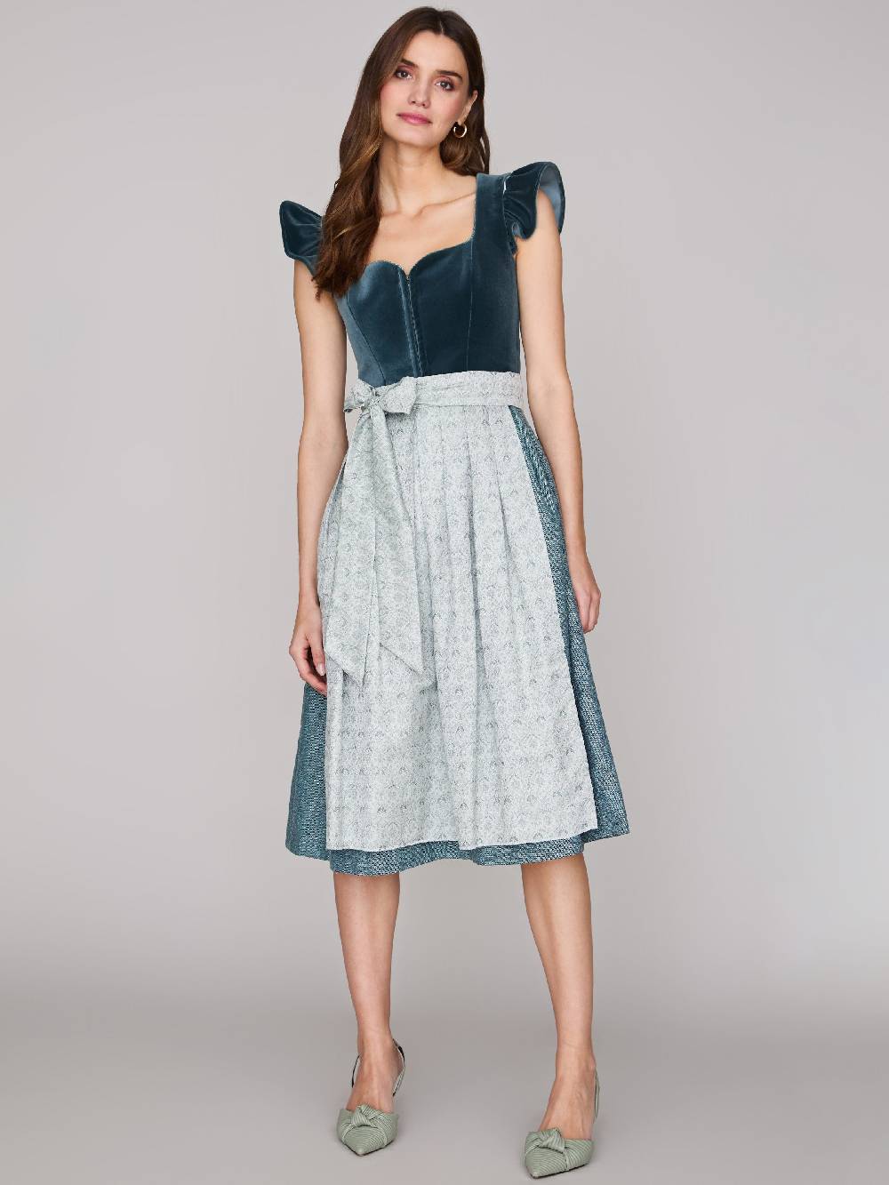 Limberry Samtdirndl mit abknöpfbarem Arm - MELISSA EUCALYPTUS Super Sparpreis