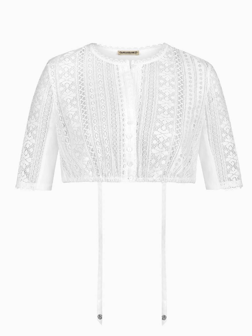 Limberry Hochgeschlossene Dirndlbluse mit Halbarm - VIKTORIA Letzte 2 Tage