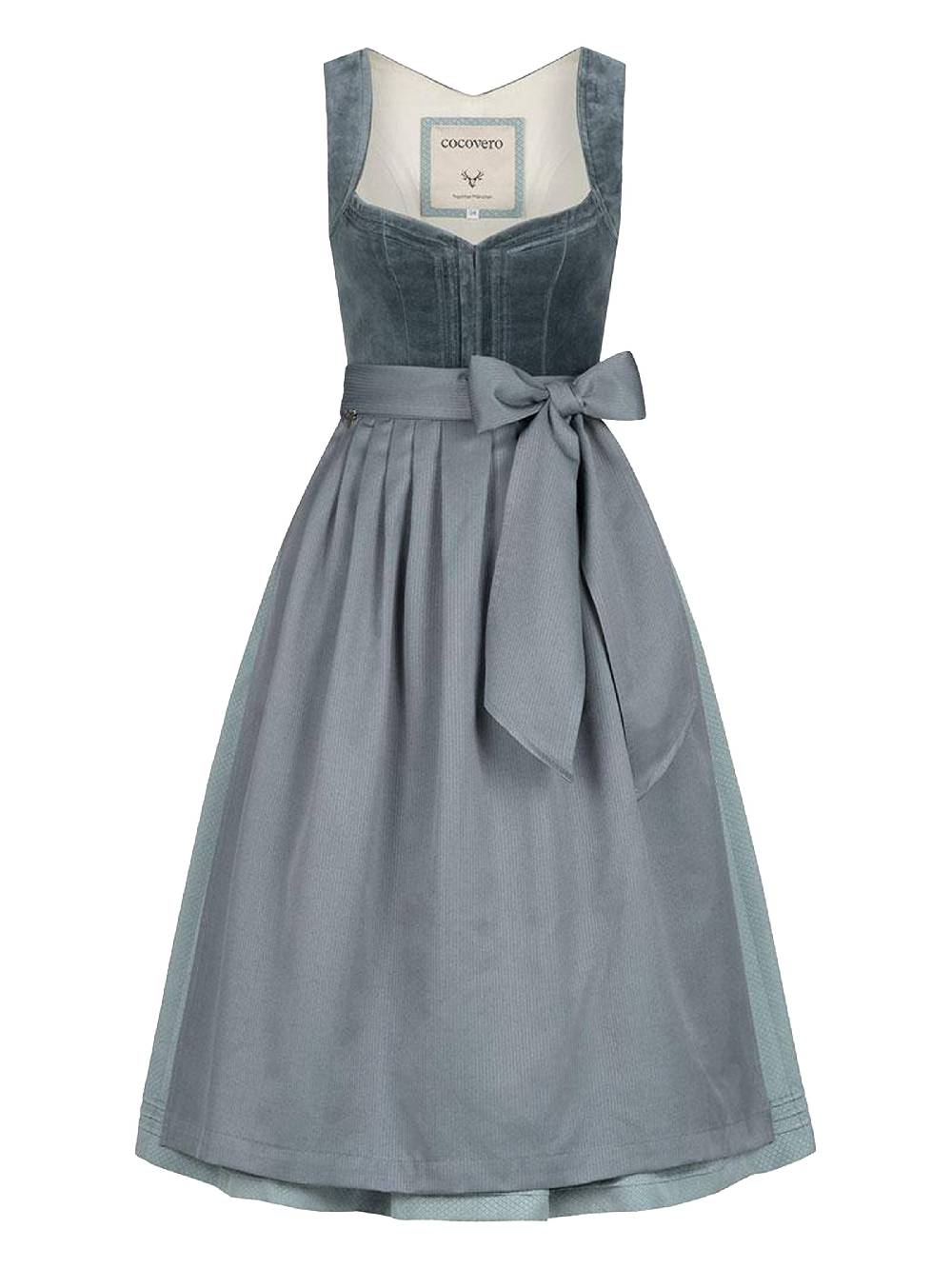 Limberry Blaues Samtdirndl mit Schnursteppung - NELLIE VELVET CLOUD Letzter Tag