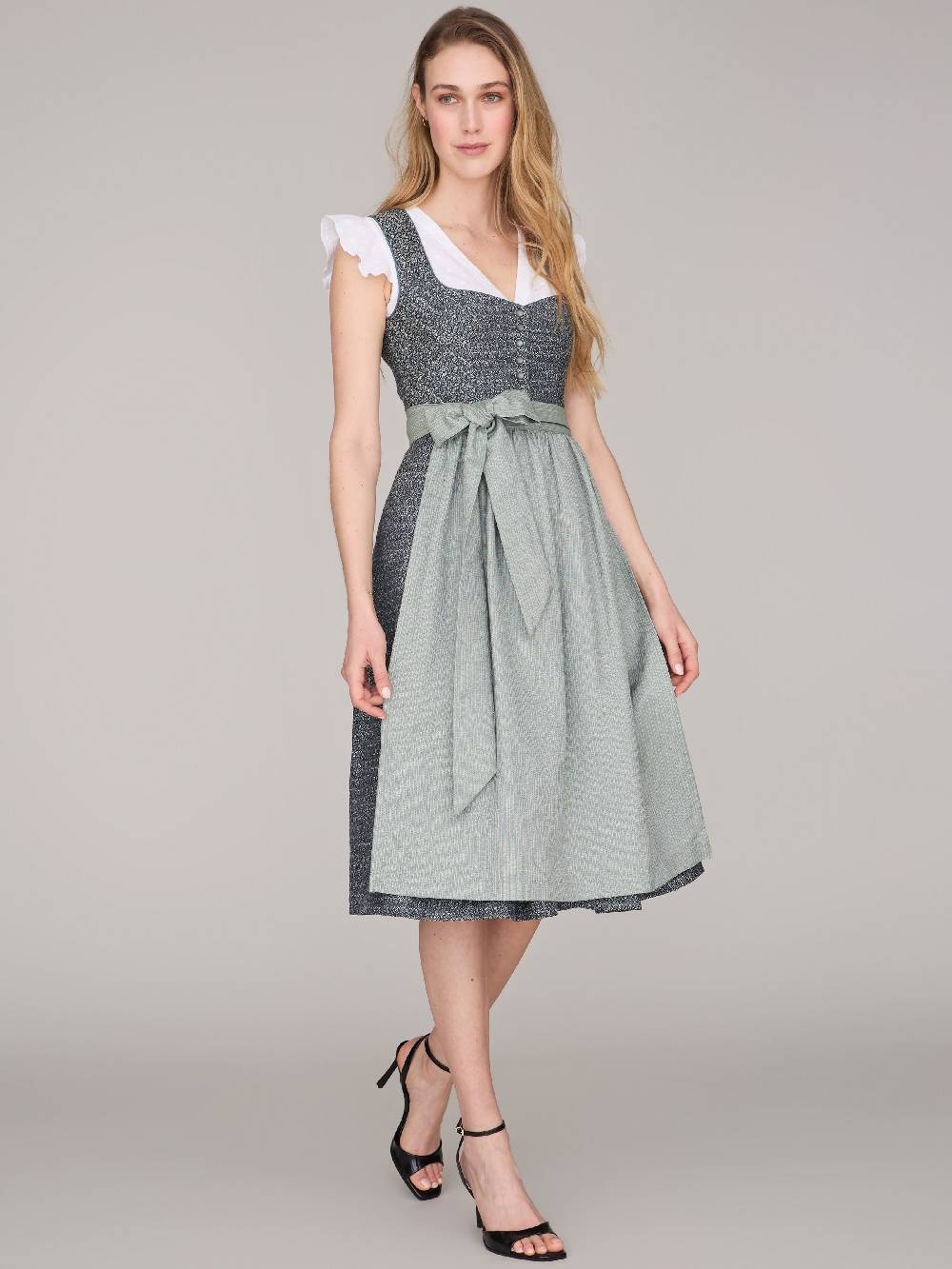 Limberry Blaues Dirndl mit Knöpfen - JOSIE STORMY SKY Bis zu 50% Rabatt