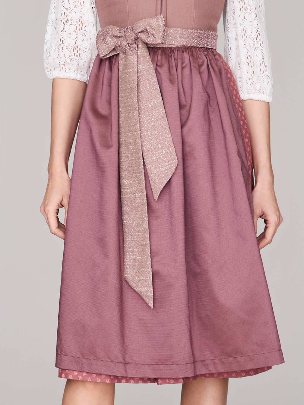 Limberry Rosa-farbenes Dirndl mit Leinen-Mieder - ADA DUSTY ROSEWOOD Bis zu 60% Rabatt