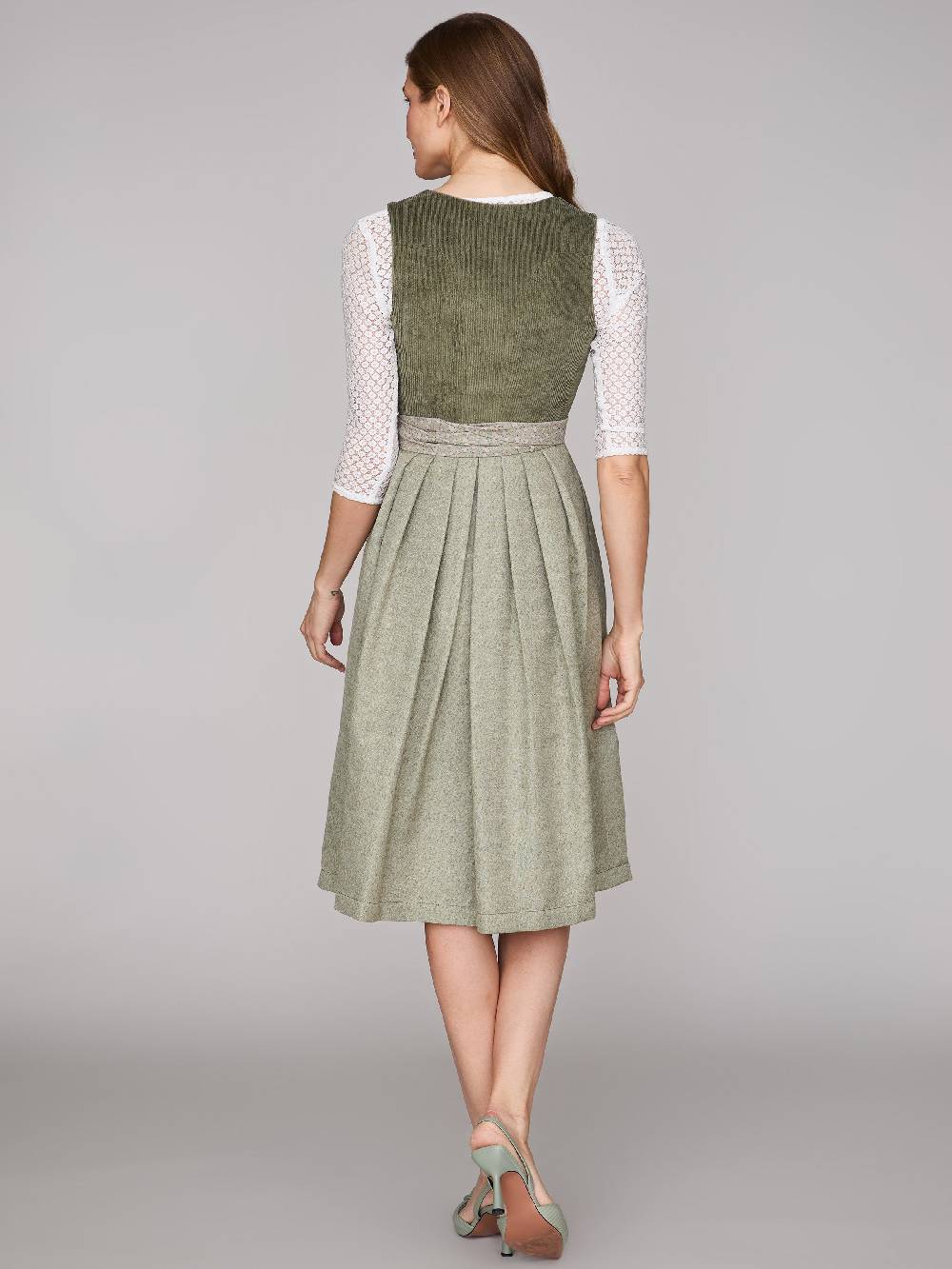 Limberry Grünes Dirndl mit Cord-Mieder - TIA KALAMATA GREEN Super Rabatt
