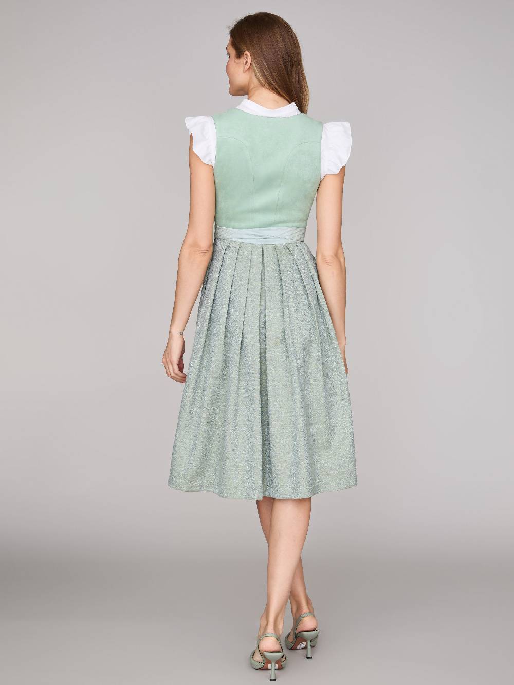 Limberry Mintgrünes Dirndl mit Velours-Mieder - ISOBEL FROSTY GREEN 50% Rabatt mit kostenlosem Versand