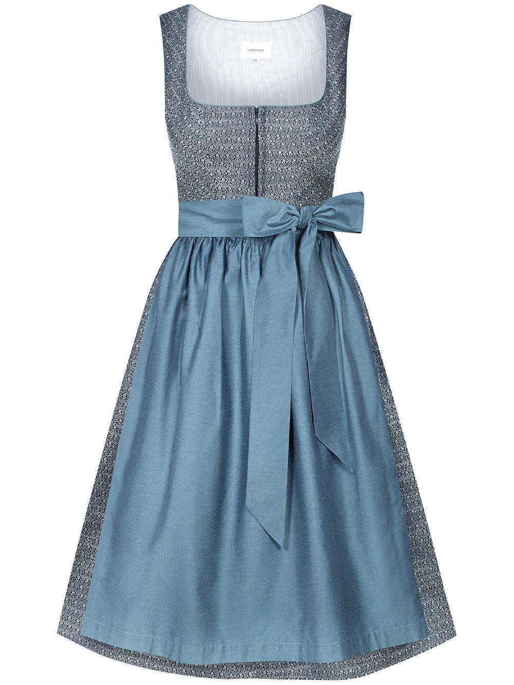 Limberry Dunkelblaues Dirndl mit floralem Muster - ORLA STORMY SKY Begrenzt auf 3 Tage
