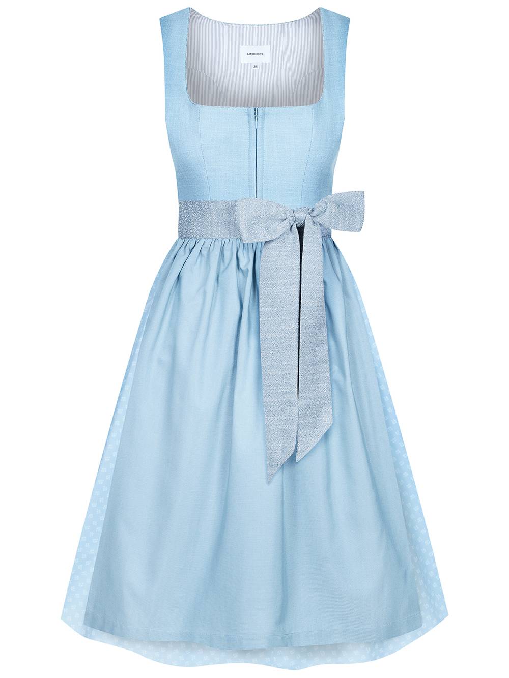 Limberry Hellblaues Dirndl mit Leinen-Mieder - ADA COOL BLUE Im Verkauf