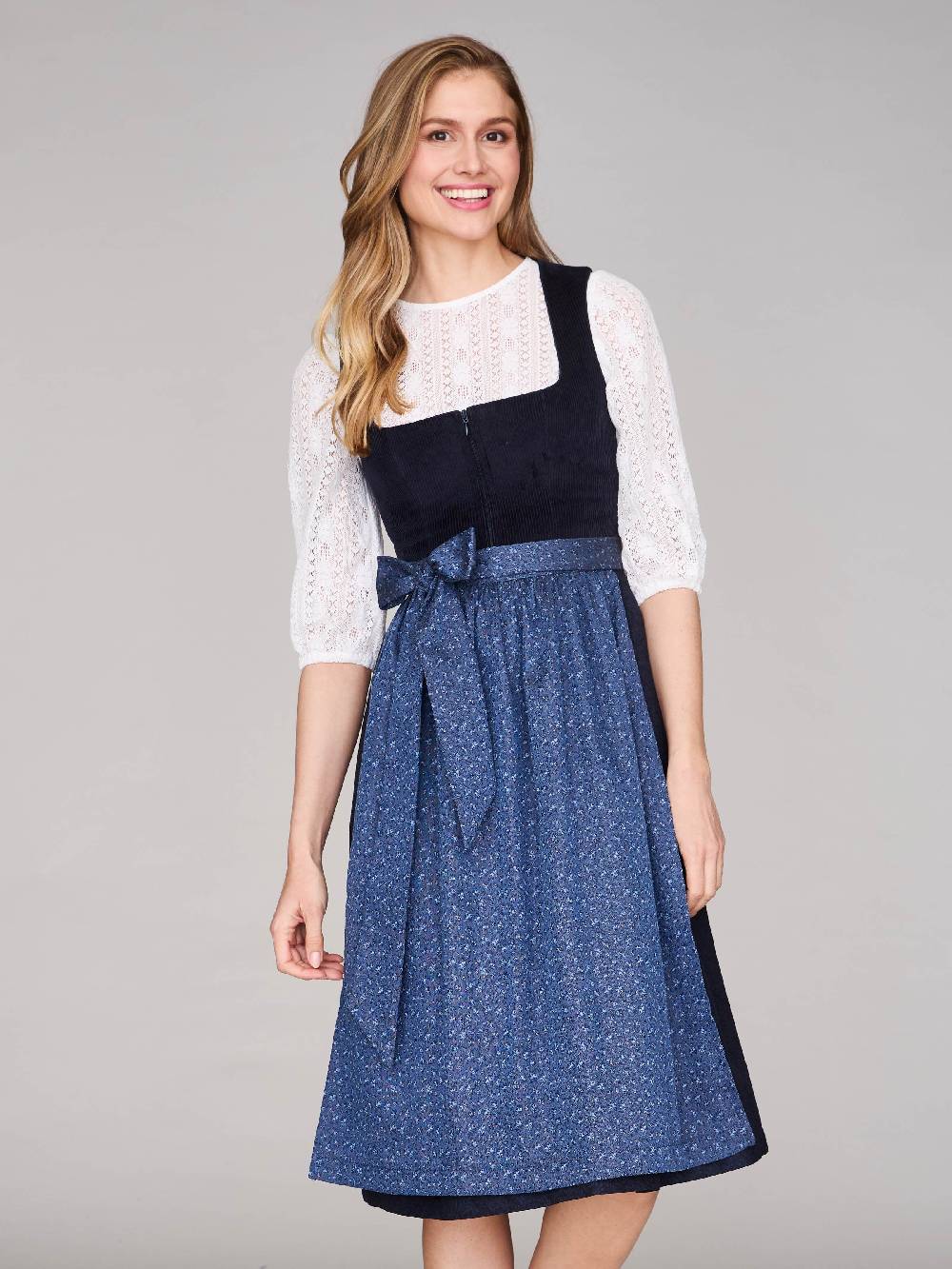 Limberry Dunkelblaues Dirndl mit Cord-Mieder - TIA NIGHT SKY Outlet