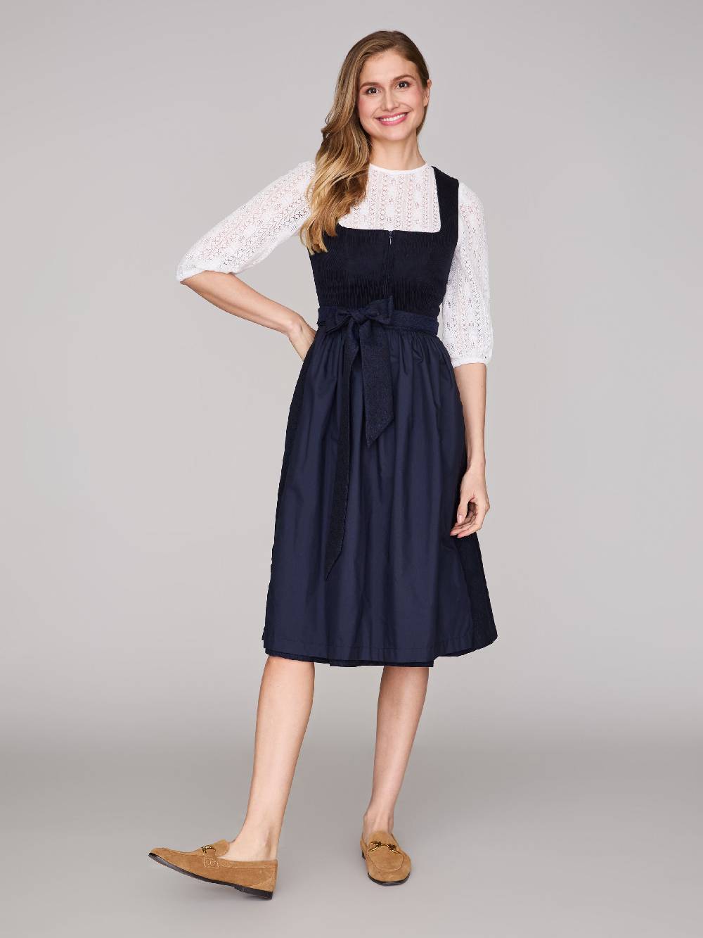 Limberry Dunkelblaues Dirndl mit Cord-Mieder - TIA NIGHT SKY Outlet