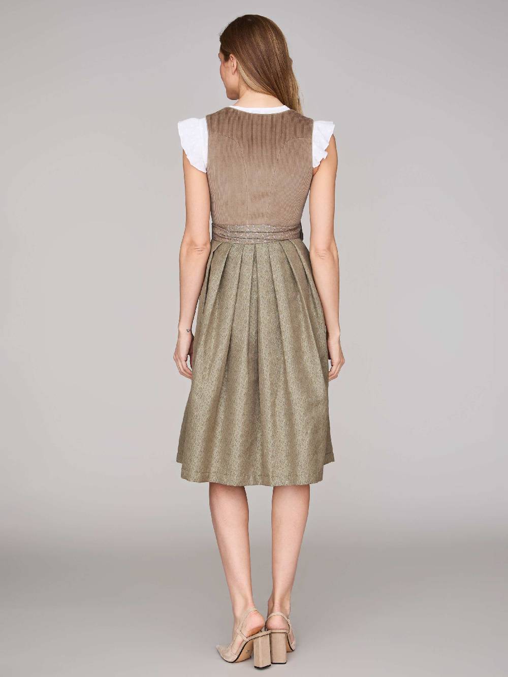 Limberry Braunes Dirndl mit Cord-Mieder - TIA DESERT TAUPE Verkauf