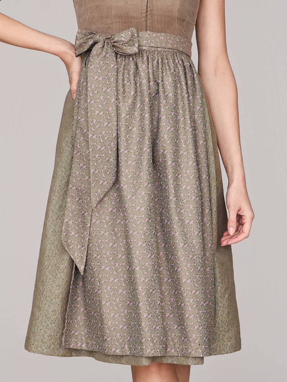 Limberry Braunes Dirndl mit Cord-Mieder - TIA DESERT TAUPE Verkauf