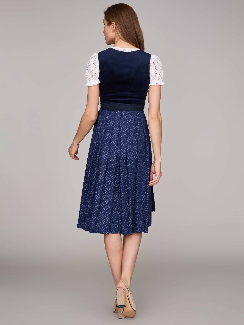 Limberry Dunkelblaues Dirndl mit Samt-Mieder - CLARISSA PAGEANT BLUE Angebote