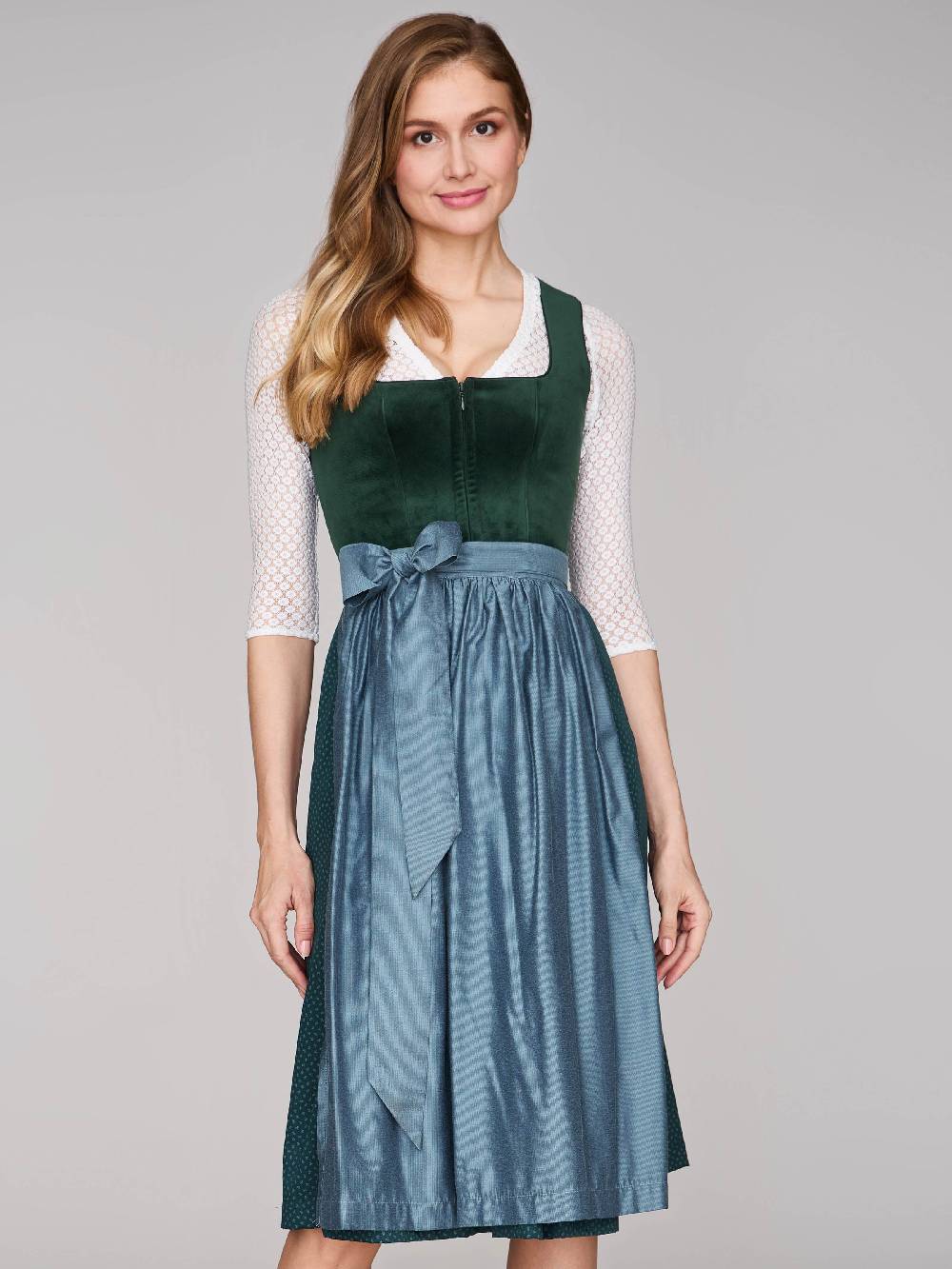 Limberry Dunkelgrünes Dirndl mit Samt-Mieder - CLARISSA PINE GROVE Hotsell