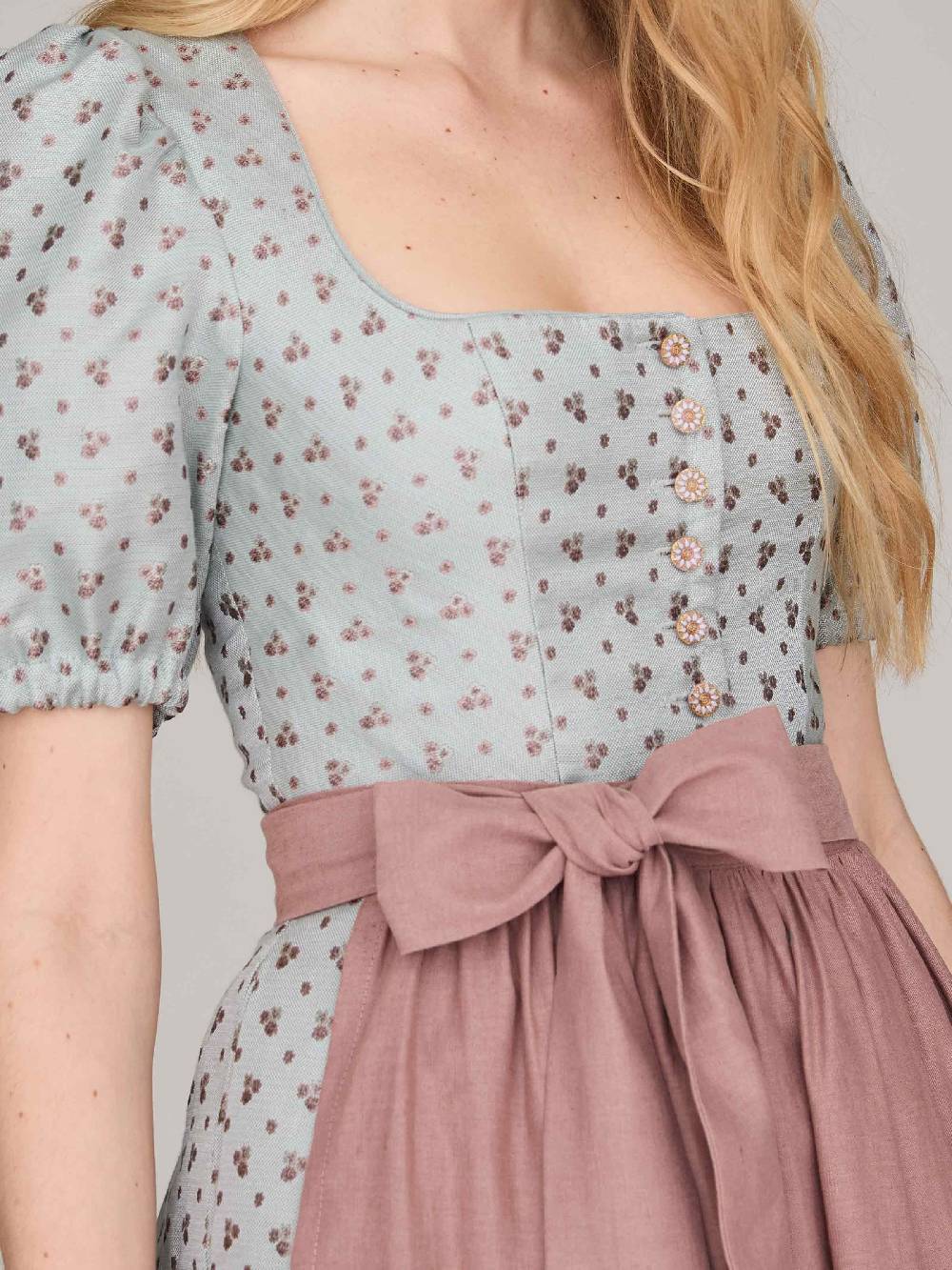 Limberry Hellblaues Dirndl mit Puffärmeln - LOTTIE BLUE HAZE Günstiger Verkauf