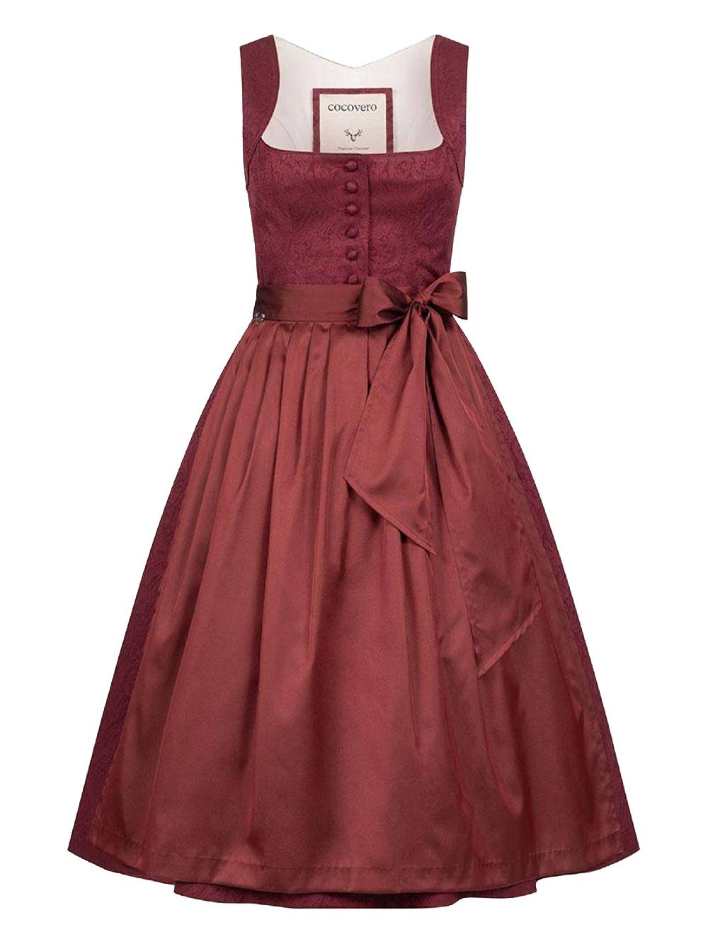 Limberry Gemustertes weinrotes Dirndl - HEDI VINTAGE WINE Günstig kaufen