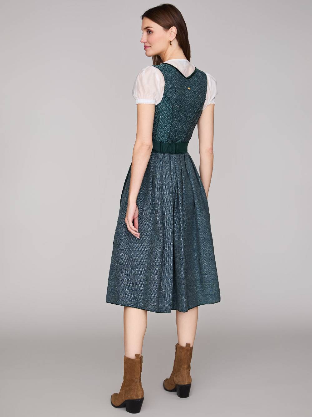 Limberry Gemustertes Dirndl in Petrol - REGINA Versandkostenfrei