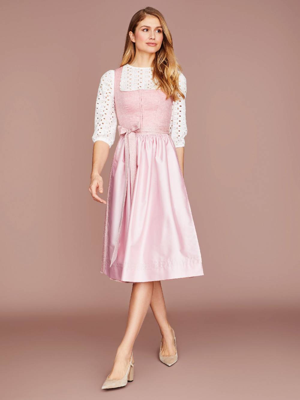 Limberry Pinkes Dirndl mit Leinen-Mieder - ANNA PINK Flash Sale