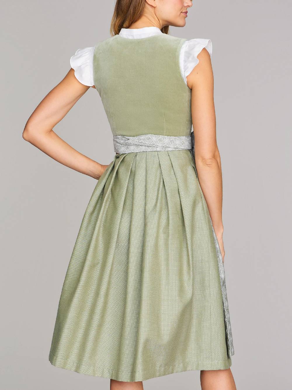 Limberry Salbeigrünes Dirndl mit Samt-Mieder - ROMEE DESERT SAGE Saisonschlussverkauf