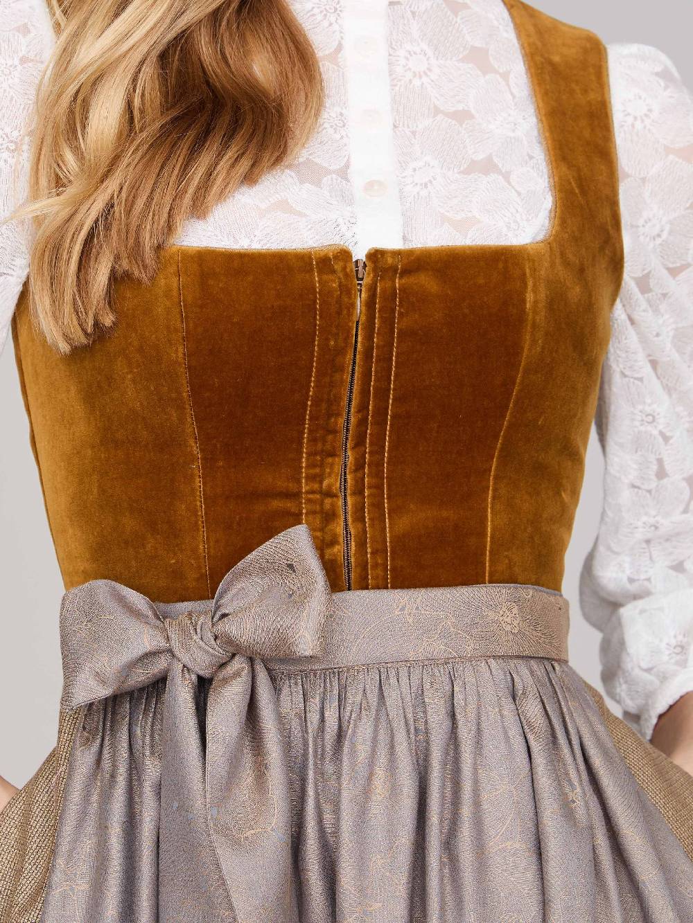 Limberry Karamell-farbenes Dirndl mit Samt-Mieder - ROMEE GOLDEN BROWN Black Friday