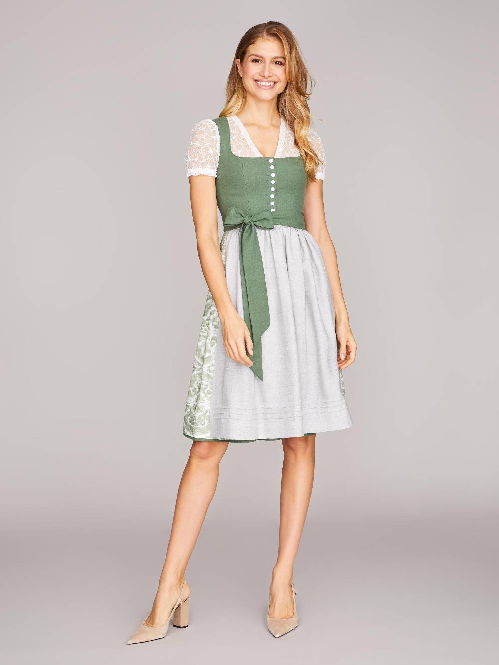 Limberry Grünes Dirndl mit Knöpfen - CAROLINE Jubiläumsangebot
