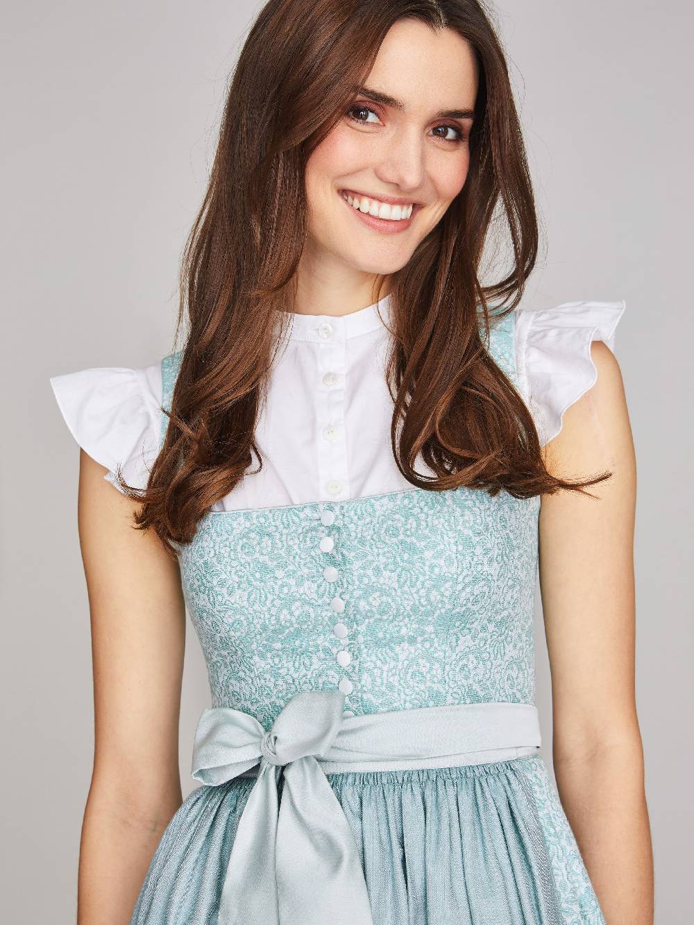 Limberry Türkis-farbenes Dirndl mit Blumenmuster - FIONA TÜRKIS Bestseller