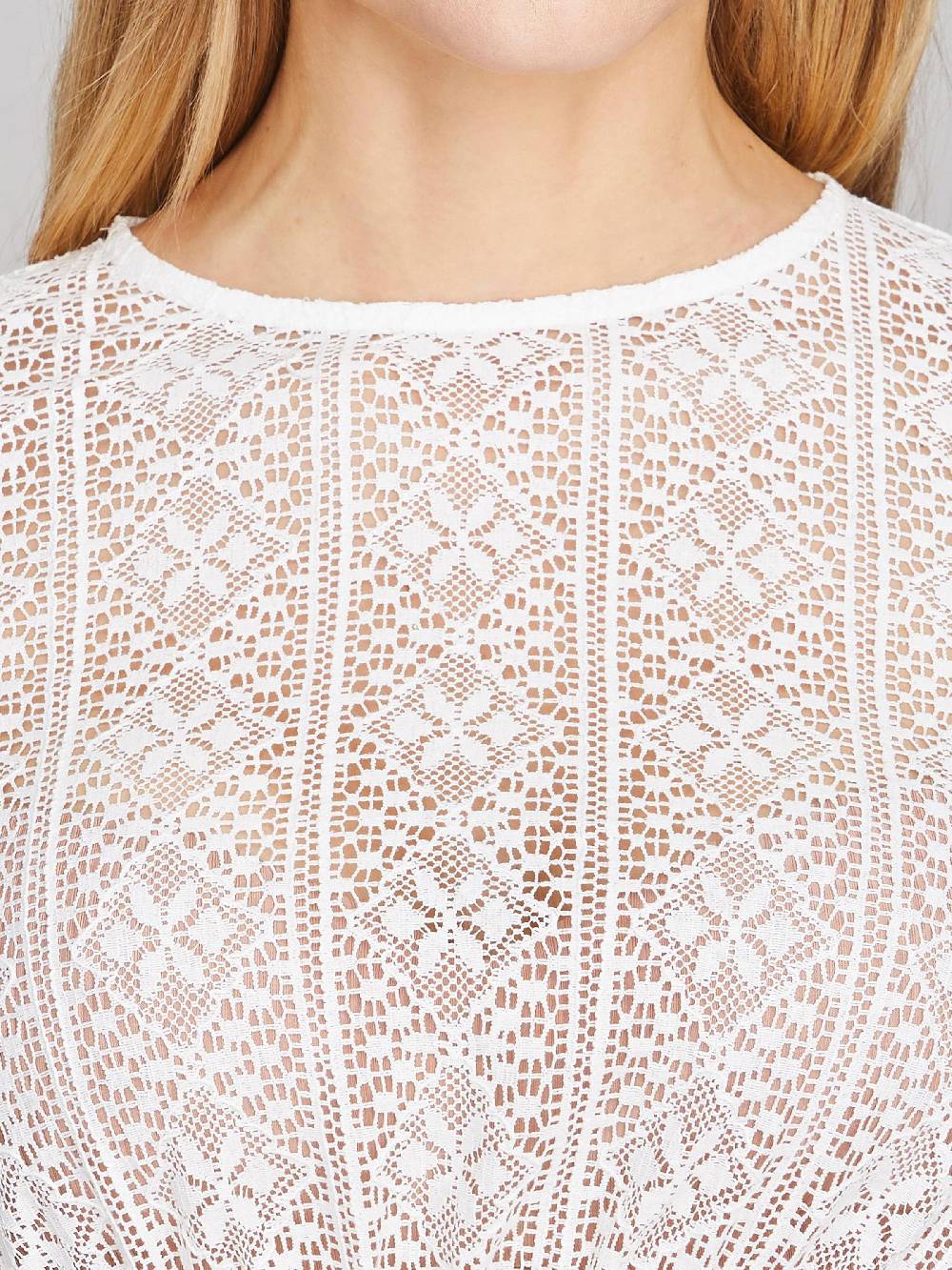 Limberry Weiße Dirndlbluse mit trachtigem Muster - VALENTINA Neueste Stile